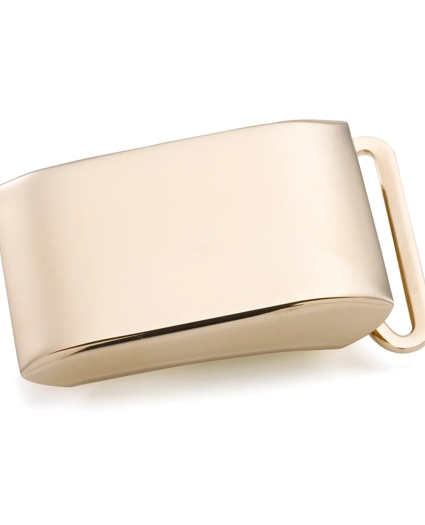 Gold Plated Sterling Plain Plaque Buckle