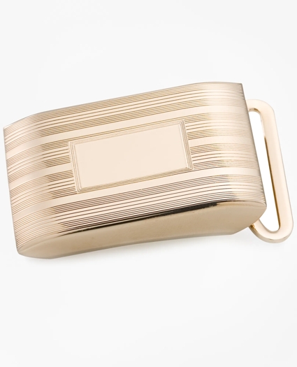 Gold Plated Sterling Engravable Plaque Buckle