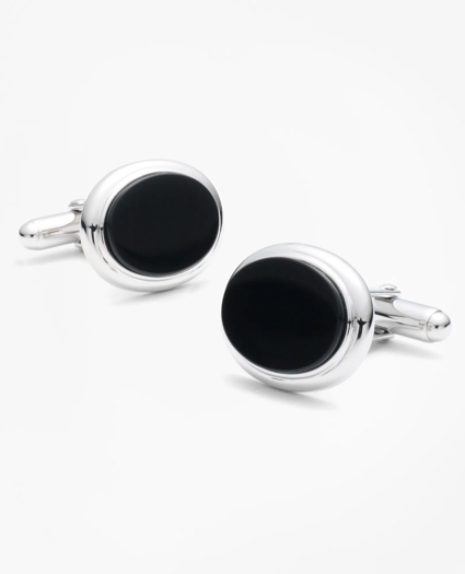 Oval Onyx Cuff Links