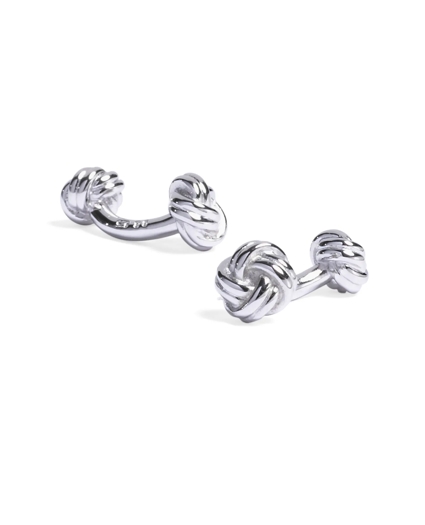 Sterling Silver Knot Cuff Links