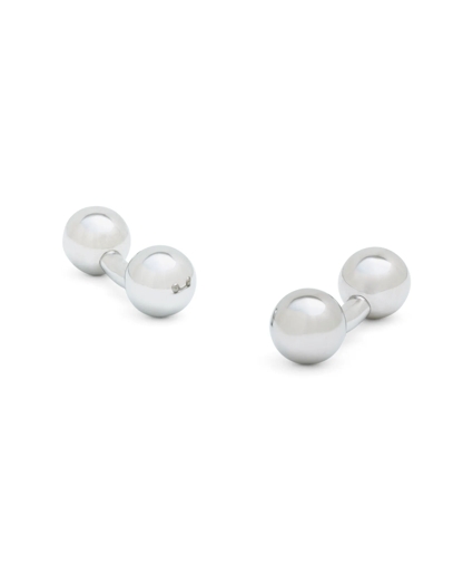 Sterling Silver Barbell Cuff Links, image 1