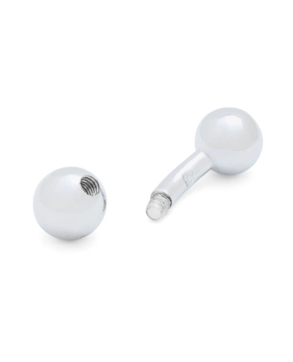 Sterling Silver Barbell Cuff Links, image 2