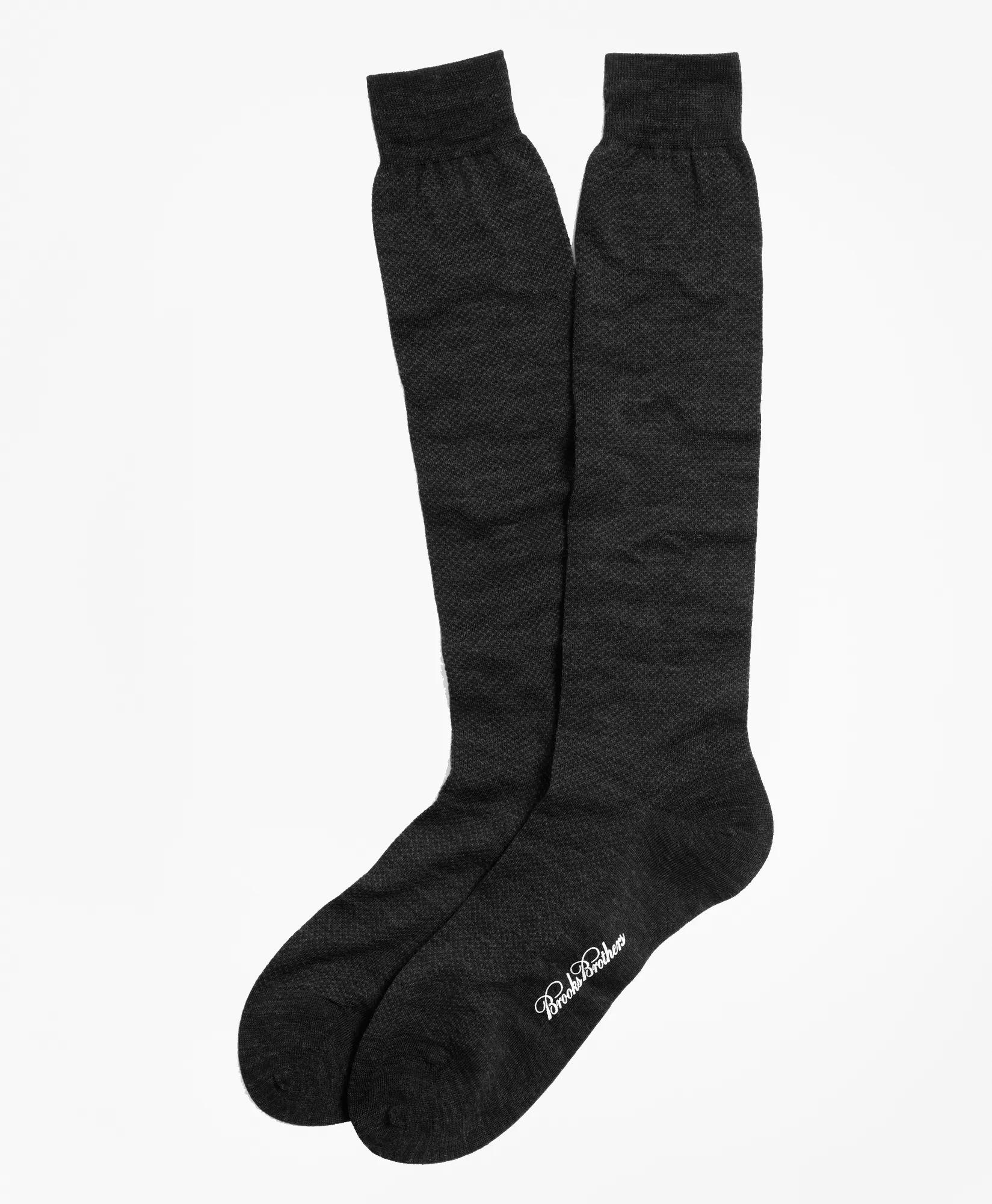 Merino Wool Mini Dot Over-the-Calf Socks, image 1