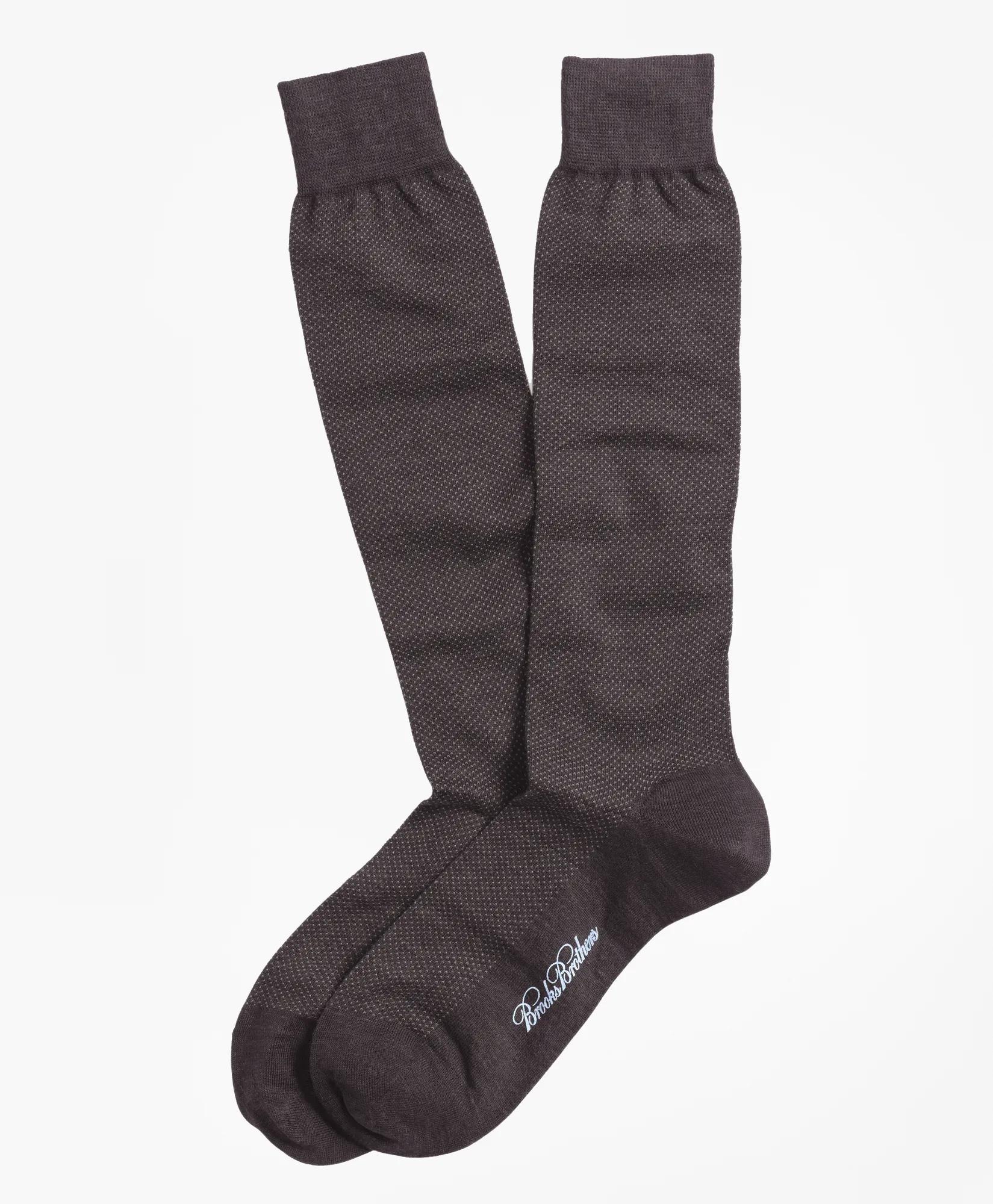 Merino Wool Mini Dot Over-the-Calf Socks, image 1
