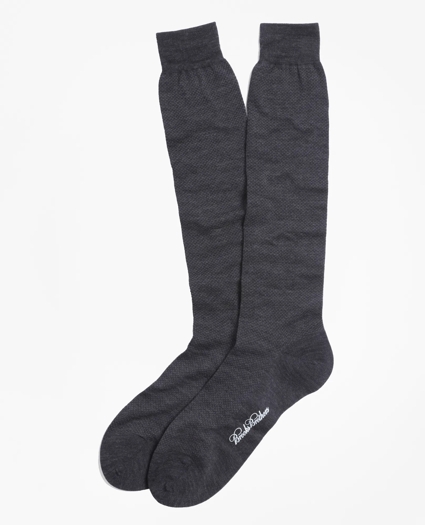 Merino Wool Mini Dot Over-the-Calf Socks