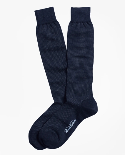 Merino Wool Mini Dot Over-the-Calf Socks