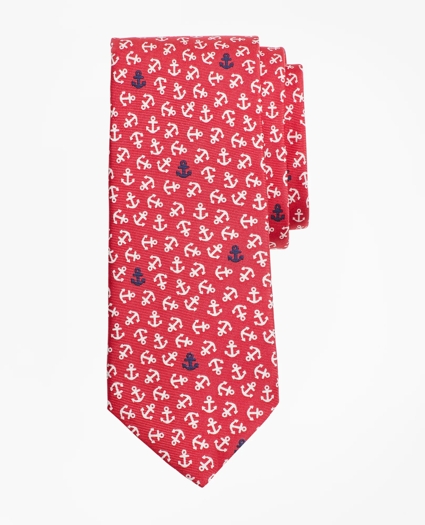 Boys Tossed Anchor Print Tie