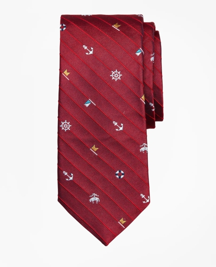 Boys Tossed Nautical Print Tie
