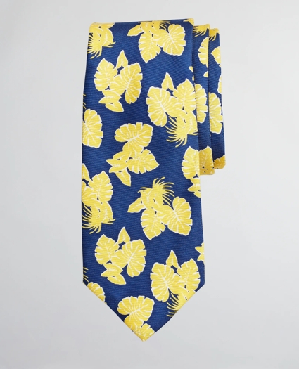 Boys Palm Leaf Print Tie