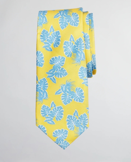 Boys Palm Leaf Print Tie