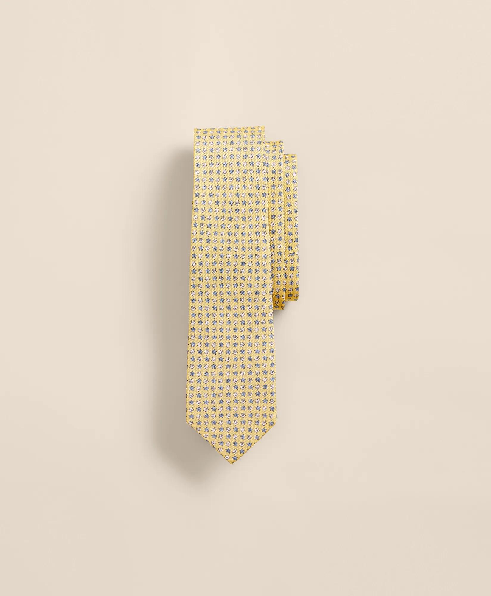 Boys Silk Mini Starfish Tie, image 1