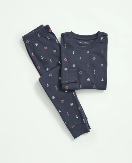 Kids Cotton Printed Pajama Set, image 1