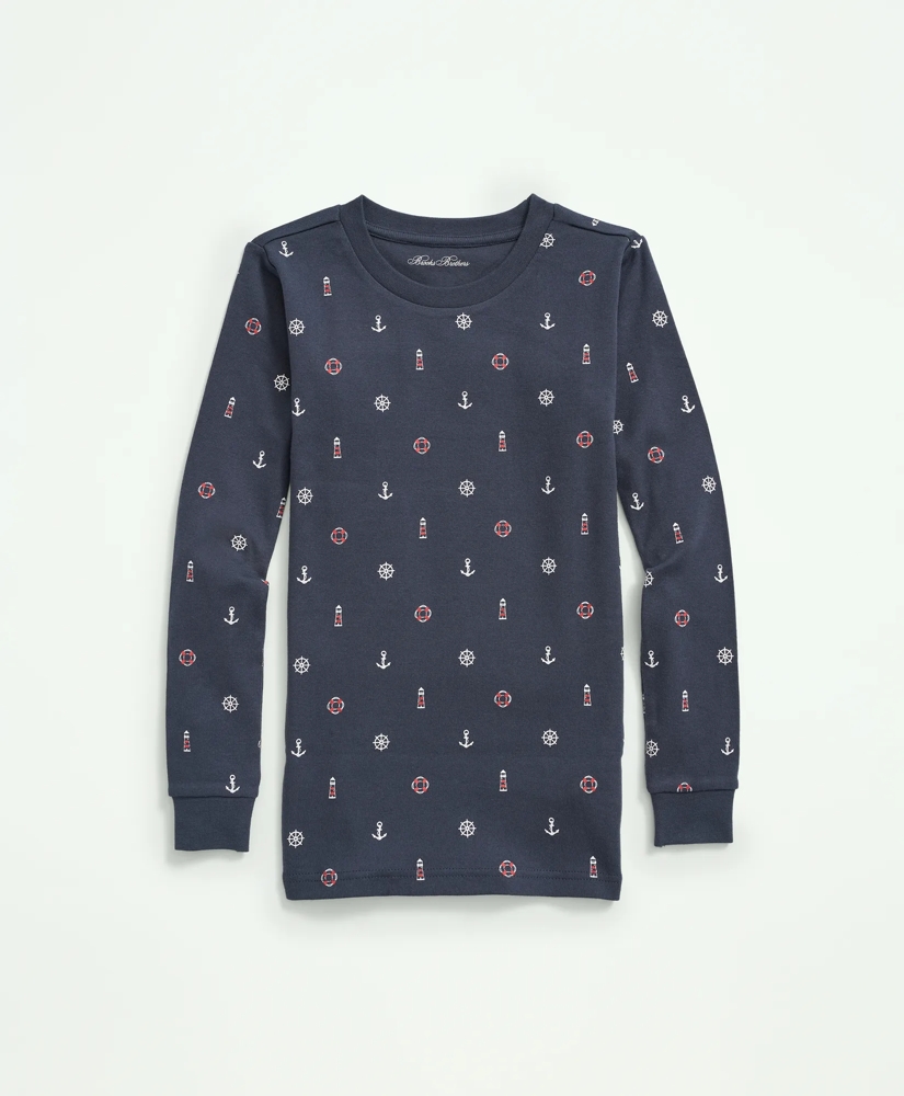Kids Cotton Printed Pajama Set, image 2