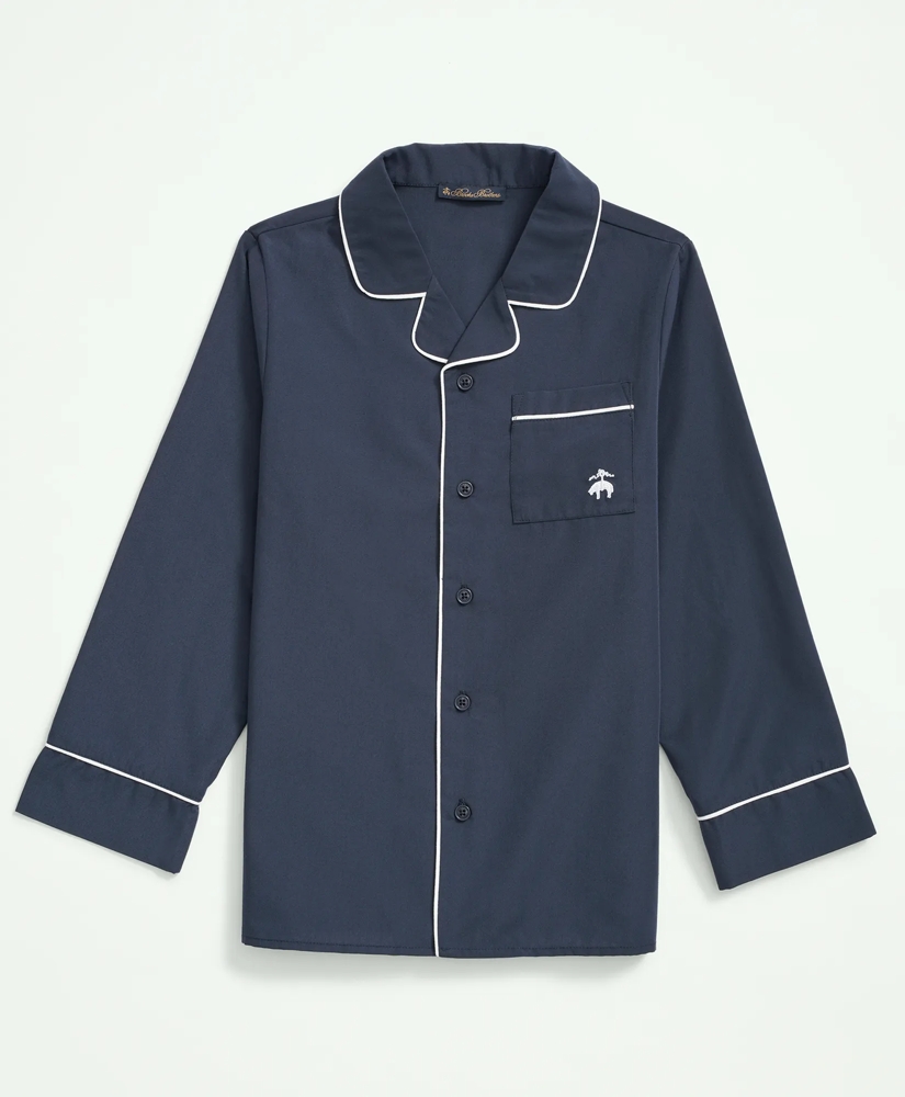 Kids Long Sleeve Button Up Pajama Set, image 2