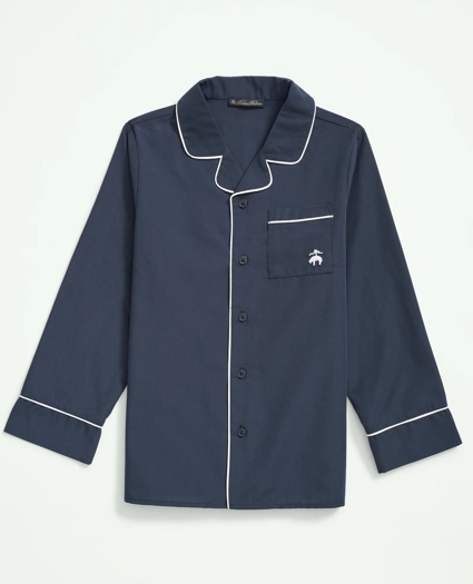 Kids Long Sleeve Button Up Pajama Set, image 2