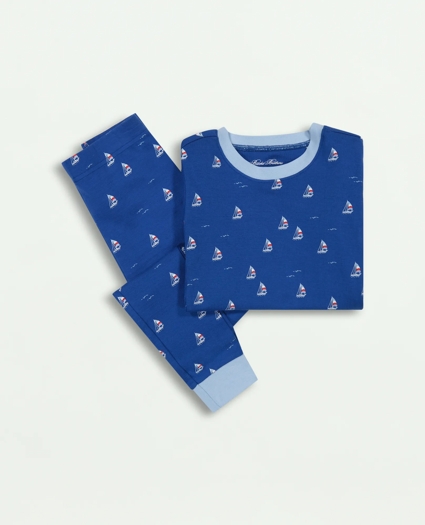 Boys Cotton Printed Pajama Set, image 1
