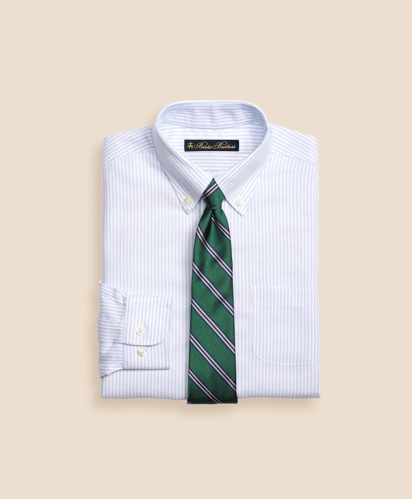Boys Non-Iron Supima<sup>®</sup> Cotton Oxford Stripe Dress Shirt