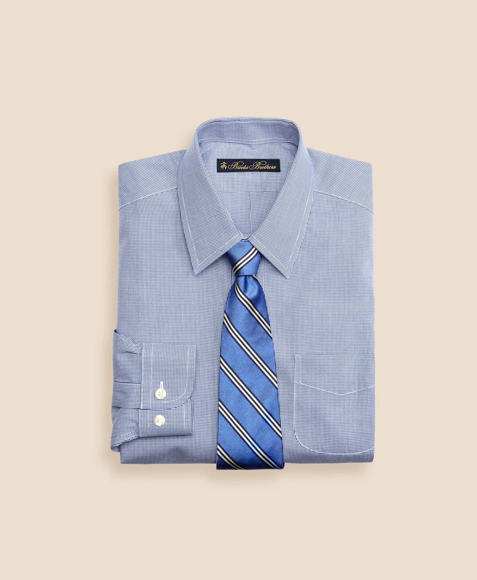 Boys Non-Iron Supima® Cotton Broadcloth Houndstooth Dress Shirt, image 1