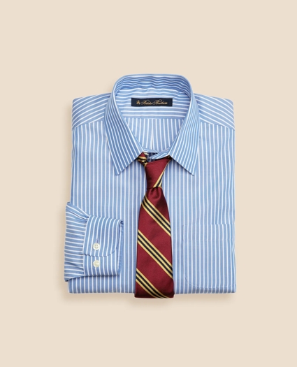 Boys Non-Iron Supima® Cotton Broadcloth Ground Stripe Dress Shirt