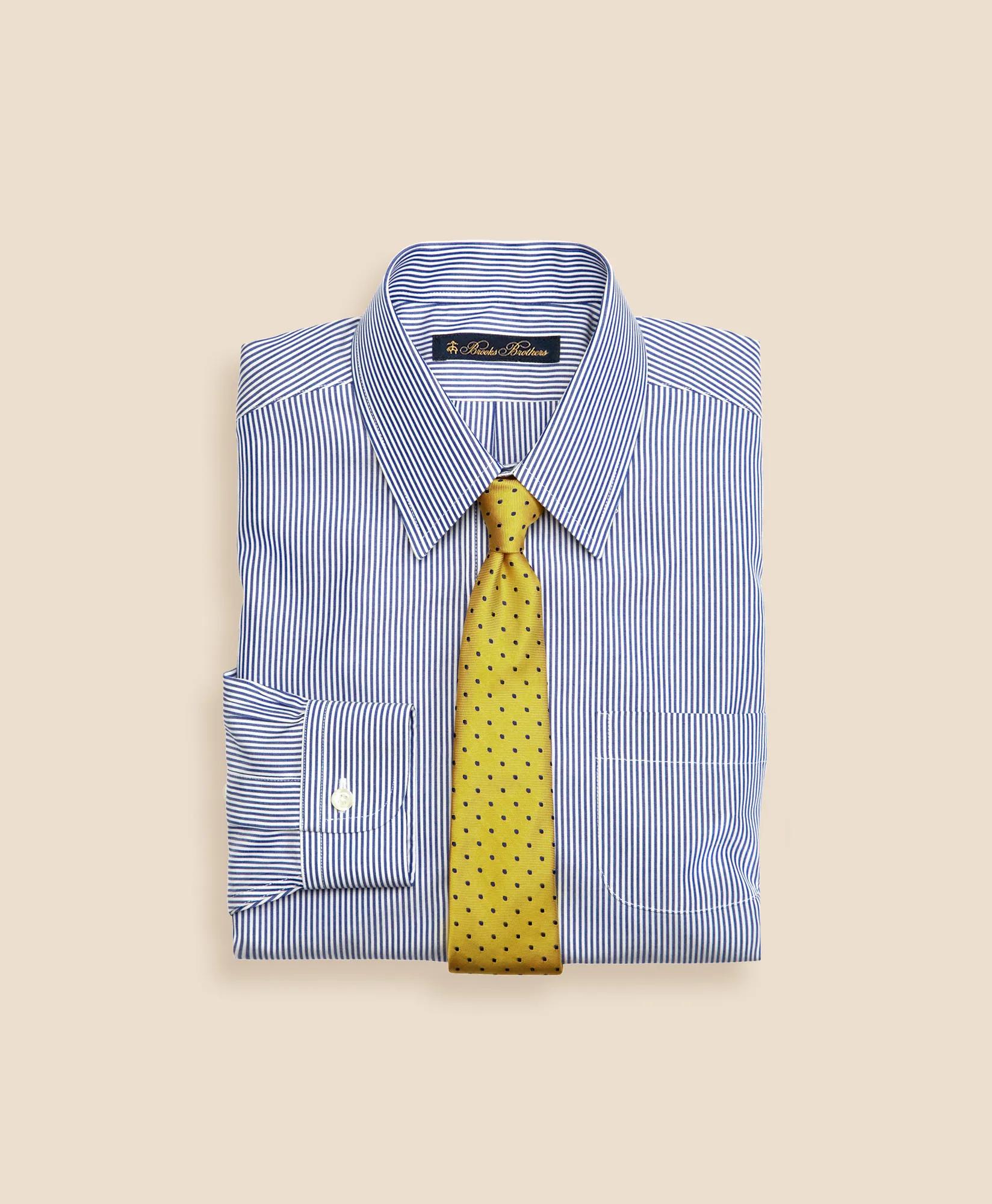 Boys Supima&reg; Cotton Pinpoint Oxford Non-Iron Forward Point Collar Stripe Dress Shirt, image 1