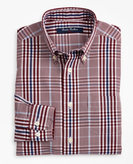 Boys Non-Iron Glen Plaid Sport Shirt