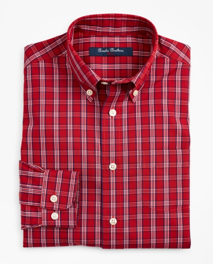 Boys Non-Iron Small Check Sport Shirt