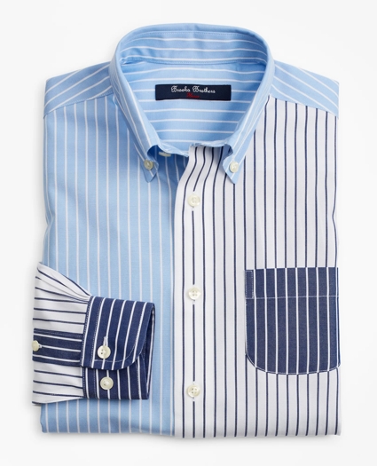 Boys Non-Iron Fun Stripe Sport Shirt, image 1