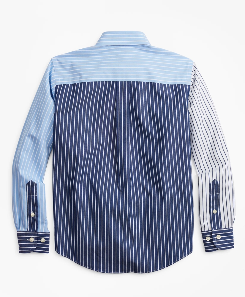 Boys Non-Iron Fun Stripe Sport Shirt, image 3