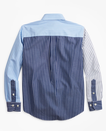 Boys Non-Iron Fun Stripe Sport Shirt, image 3