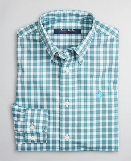 Boys Non-Iron Stretch Supima® Cotton Micro-Check Sport Shirt
