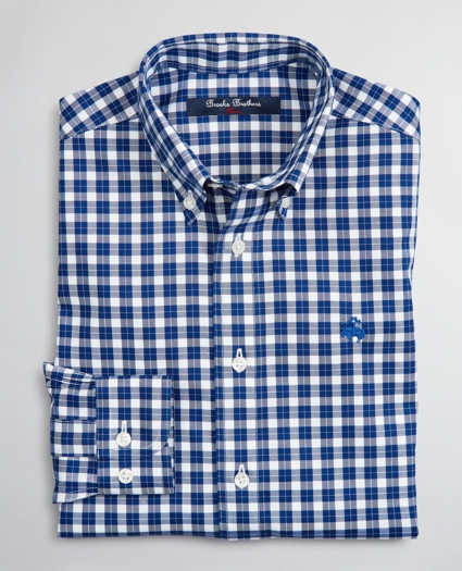 Boys Non-Iron Stretch Supima® Cotton Micro-Check Sport Shirt