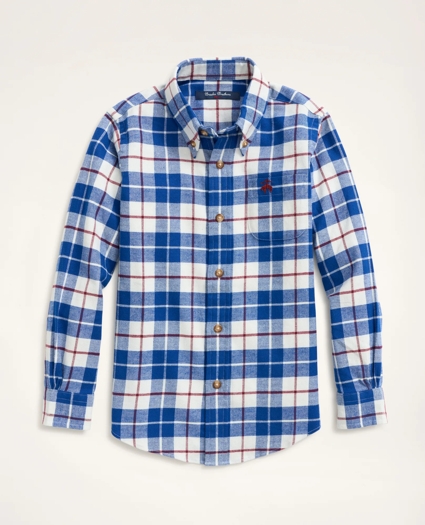 Boys Plaid Flannel Sport Shirt