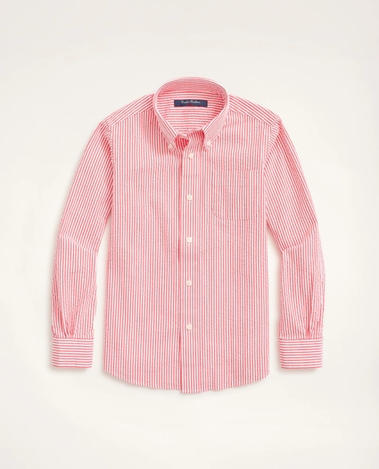 Boys Seersucker Stripe Sport Shirt