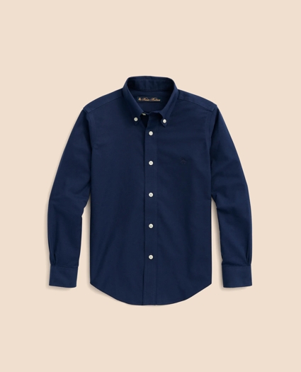 Boys Non-Iron Stretch Cotton Oxford Sport Shirt