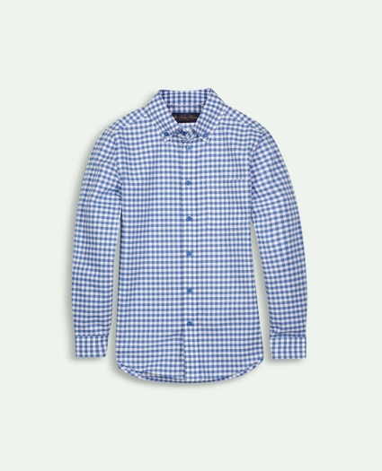 Boys Cotton Oxford Gingham Sport Shirt