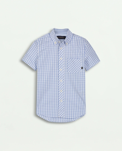 Boys Gingham Sport Shirt