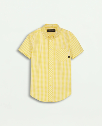 Boys Gingham Sport Shirt