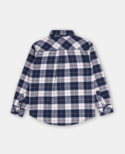 Boys Brushed Cotton Plaid Flannel Sport Shirt, image 2