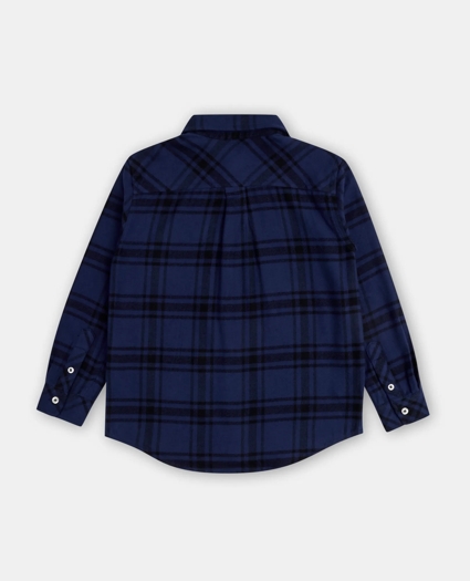 Boys Brushed Cotton Plaid Flannel Sport Shirt, image 2