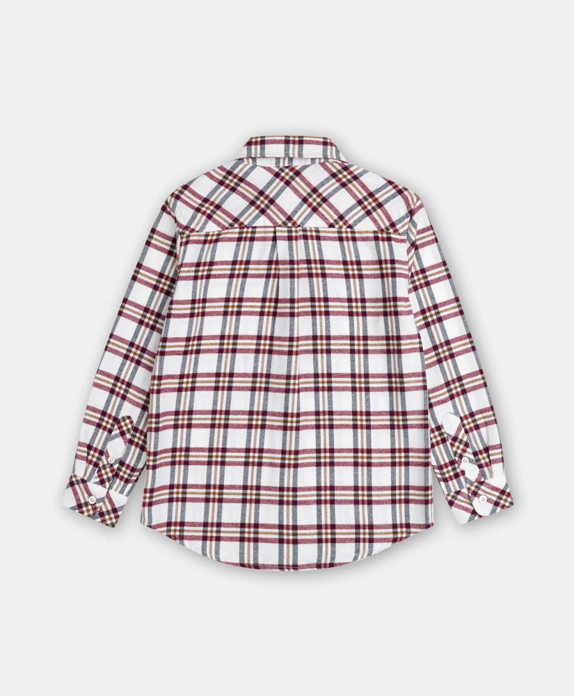 Boys Brushed Cotton Plaid Flannel Sport Shirt
