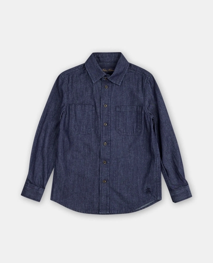 Boys Cotton Denim Shirt, image 1