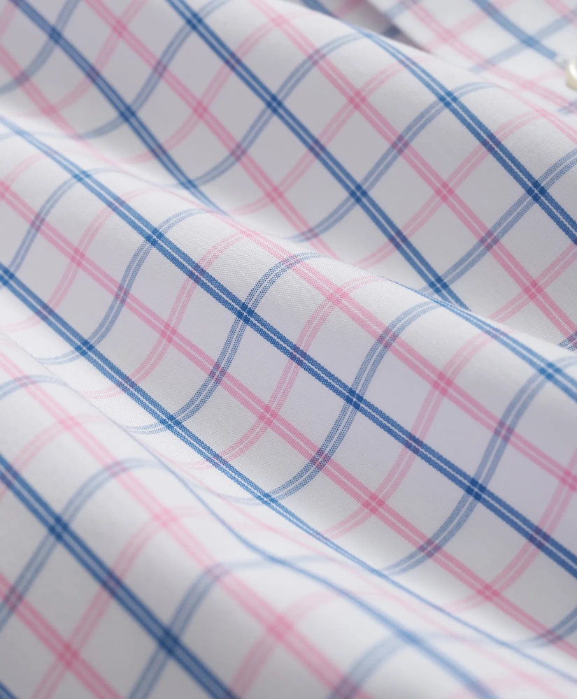 Boys Non-Iron Broadcloth Polo Button-Down Collar Check Sport Shirt, image 3
