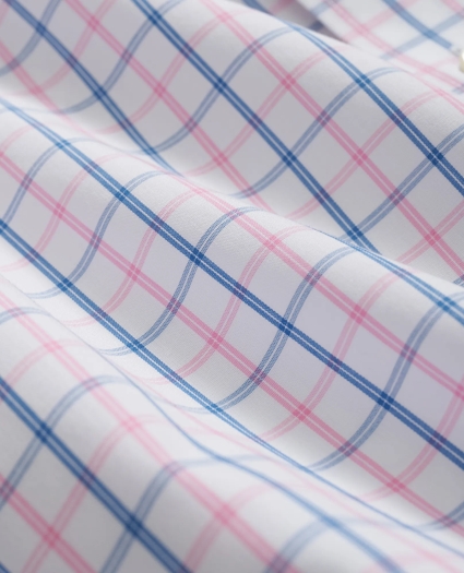 Boys Non-Iron Broadcloth Polo Button-Down Collar Check Sport Shirt, image 3