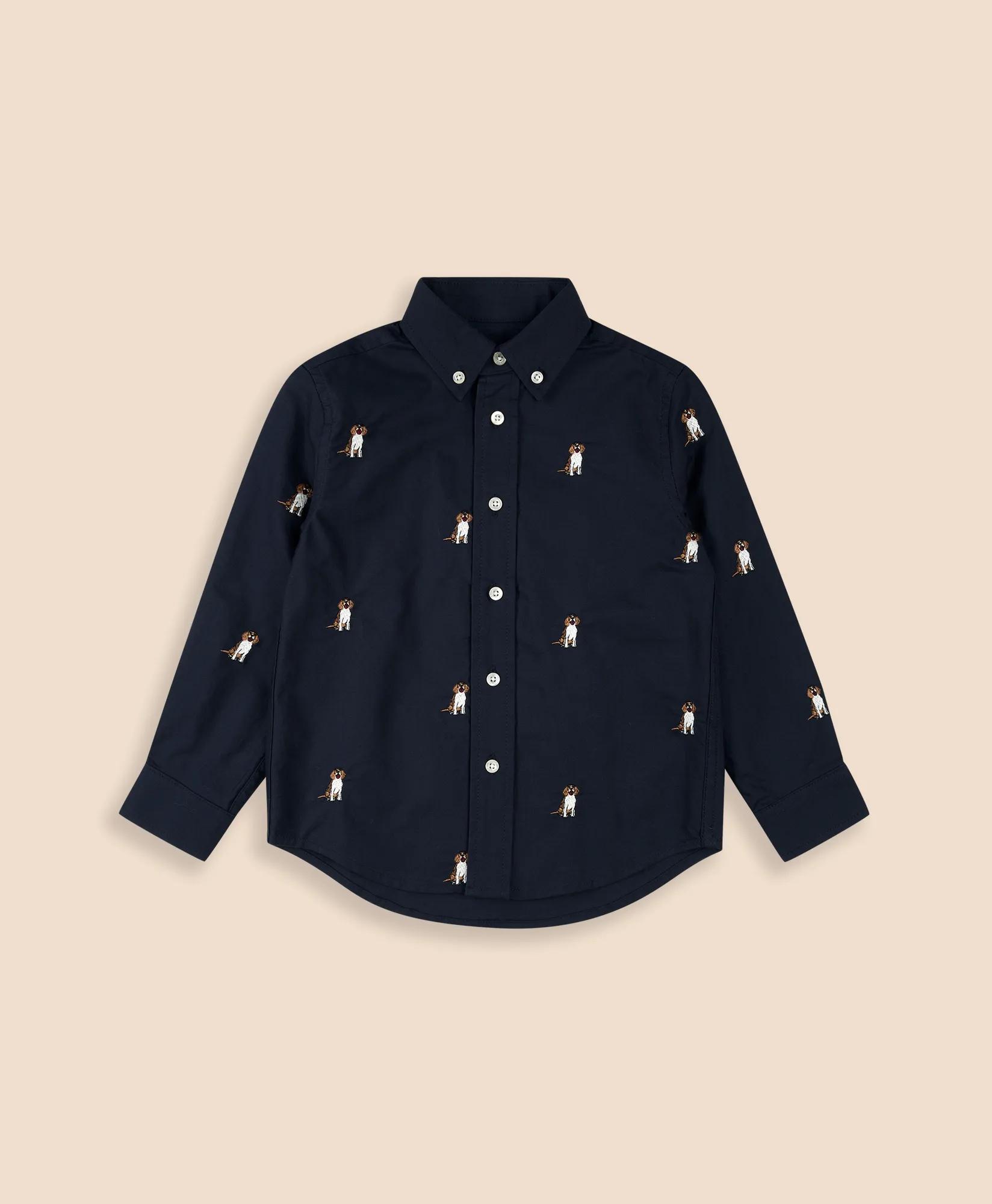 Boys Cotton Oxford Sport Shirt, image 1