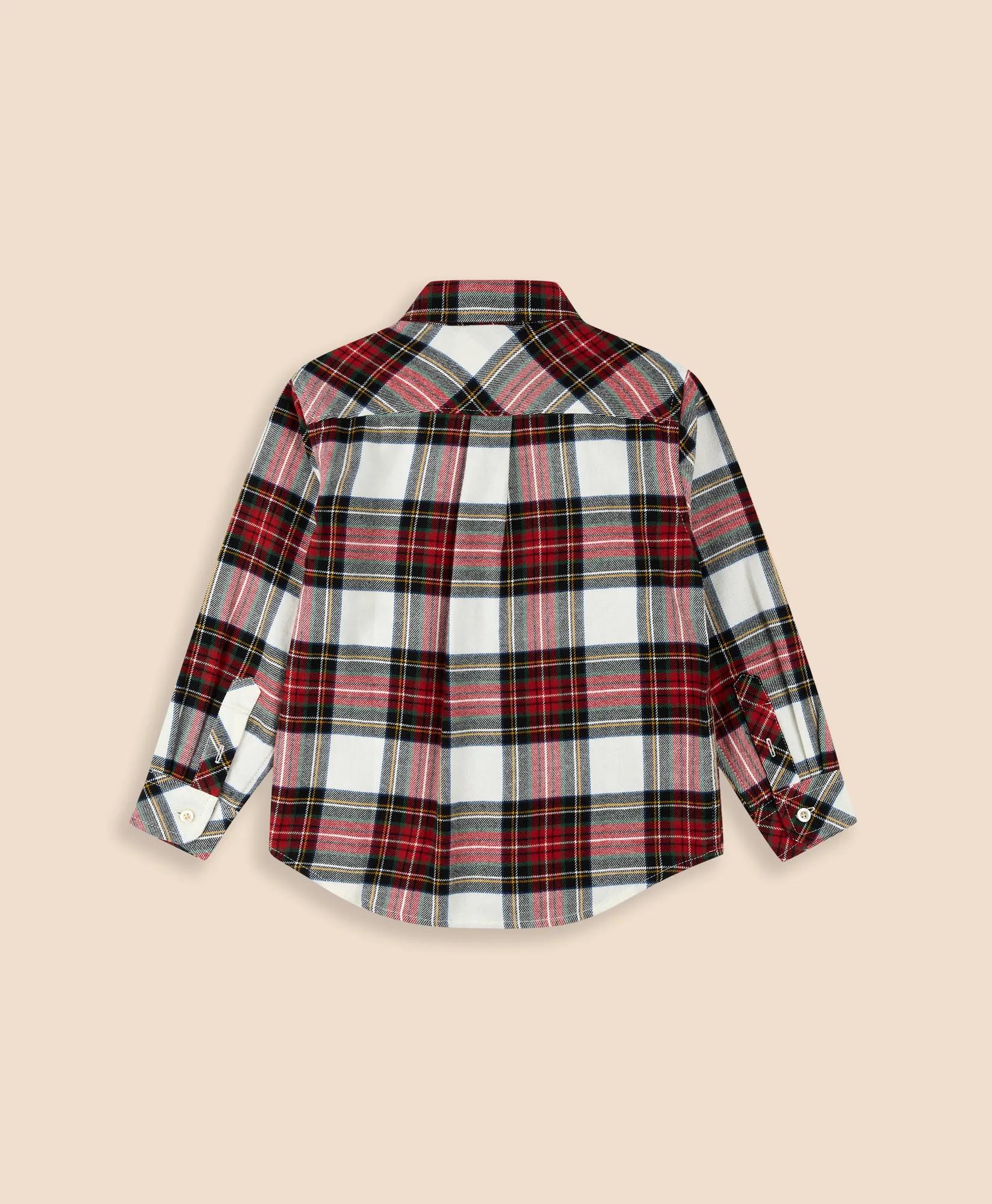 Boys Cotton Brushed Flannel Shirt, image 2