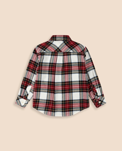 Boys Cotton Brushed Flannel Shirt, image 2
