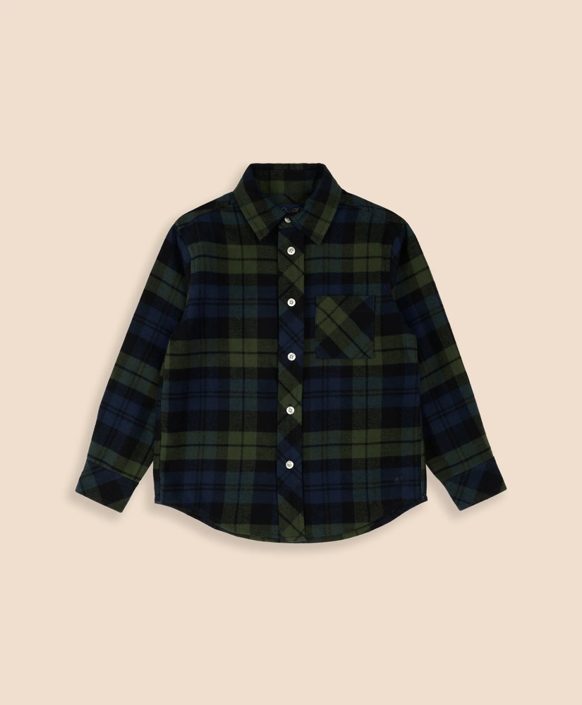 Boys Cotton Brushed Flannel Shirt