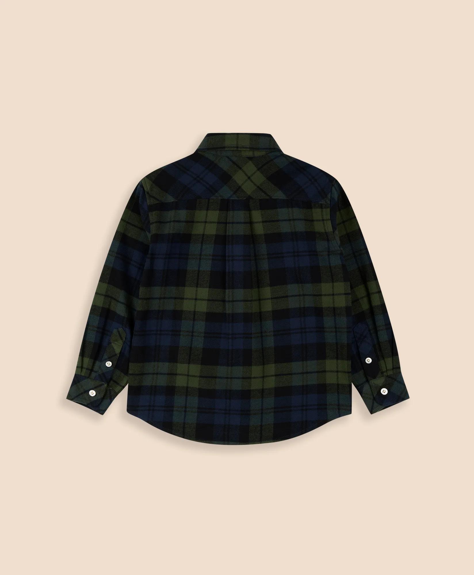 Boys Cotton Brushed Flannel Shirt, image 2