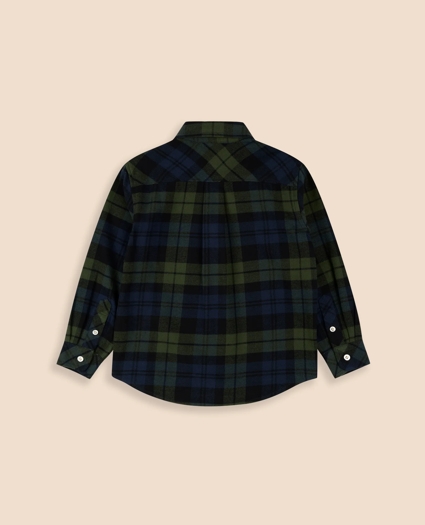 Boys Cotton Brushed Flannel Shirt, image 2