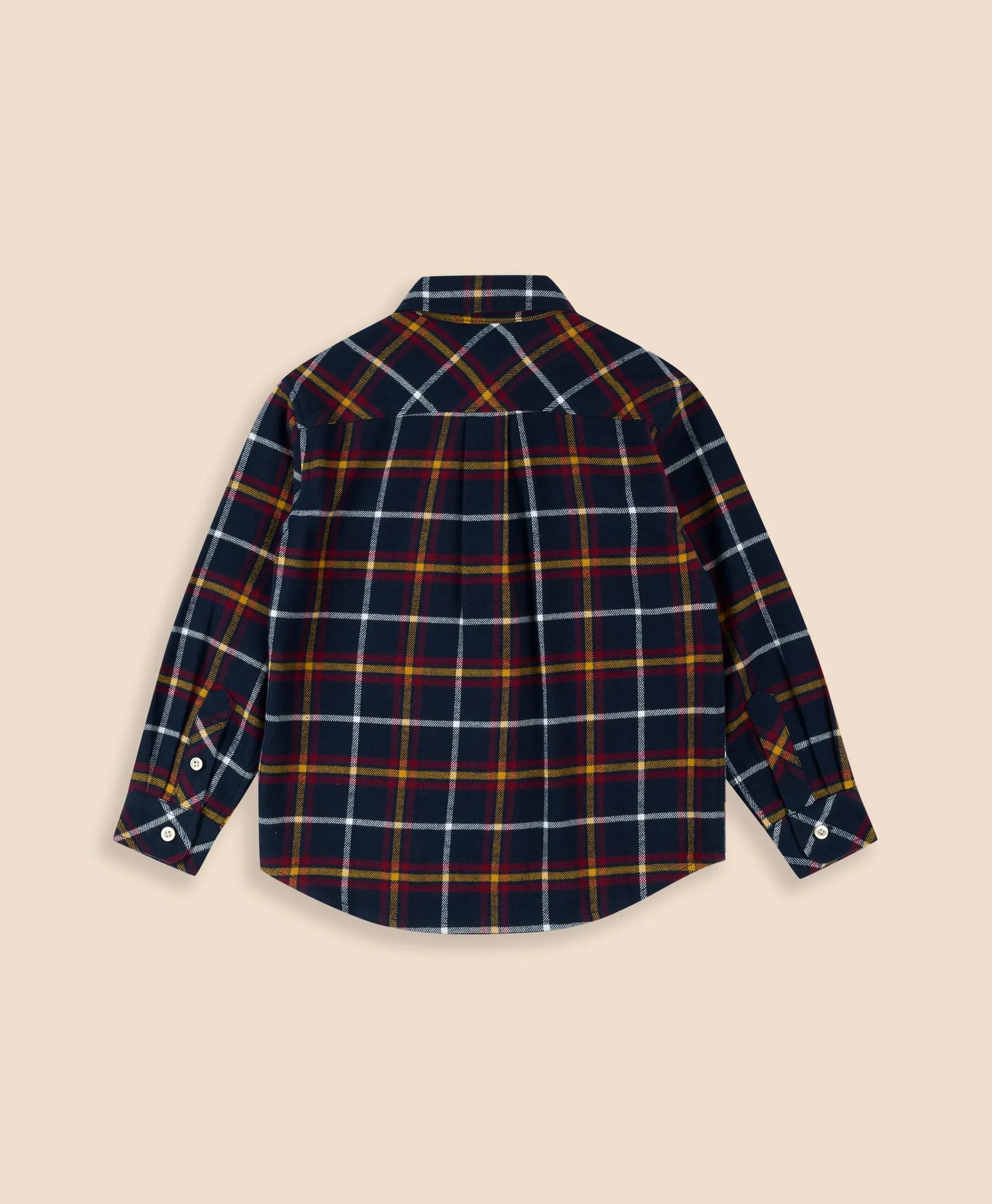 Boys Cotton Brushed Flannel Shirt, image 2